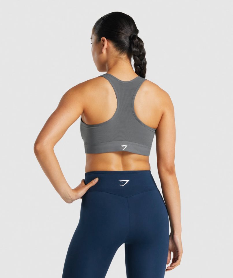 Women's Gymshark Lightweight High Support Sports Bra Grey | CA 15076N